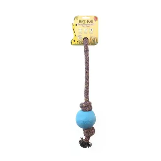 Beco Pets - Ball With Rope | Blue - Small (main product photo)