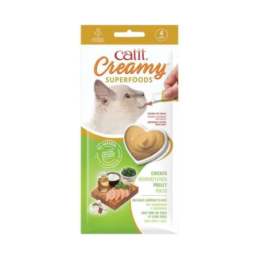 Catit - Creamy Superfoods - Pollo con Cocco e Verza (4 Sticks x 10g) (main product photo)