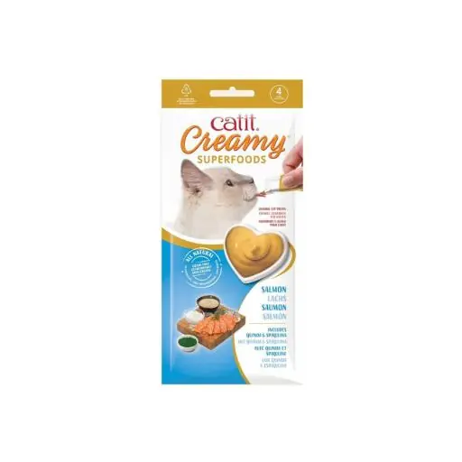 Catit - Creamy Superfoods - Salmone con Quinoa e Spirulina (4 Sticks x 10g) (main product photo)