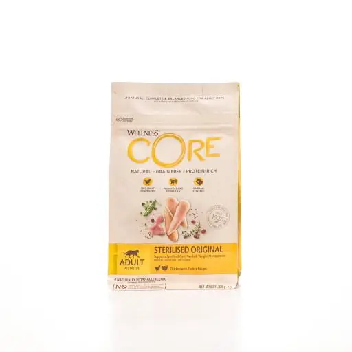 Wellness CORE - Cibo Secco Per Gatti - Tacchino e Pollo - Sterilizzati - 300gr (main product photo)