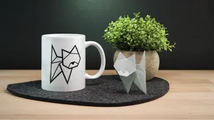 Immagine principale: Tazza Origami Cat (350ml) | Personalizzabile