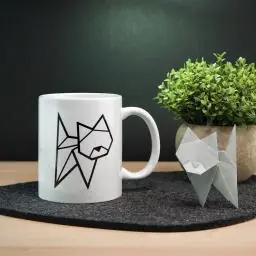 Immagine principale del prodotto Tazza Origami Cat (350ml) | Personalizzabile 