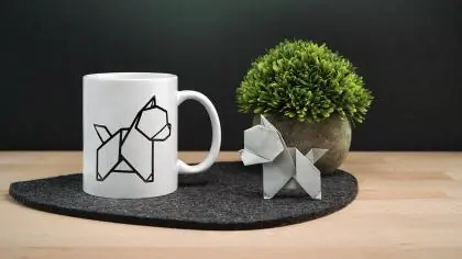 Immagine principale: Tazza Origami Dog(350ml) | Personalizzabile