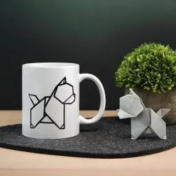 Immagine principale del prodotto Tazza Origami Dog(350ml) | Personalizzabile 