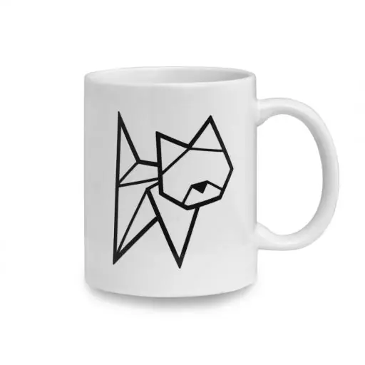 Tazza Origami Cat (350ml) | Personalizzabile  (main product photo)