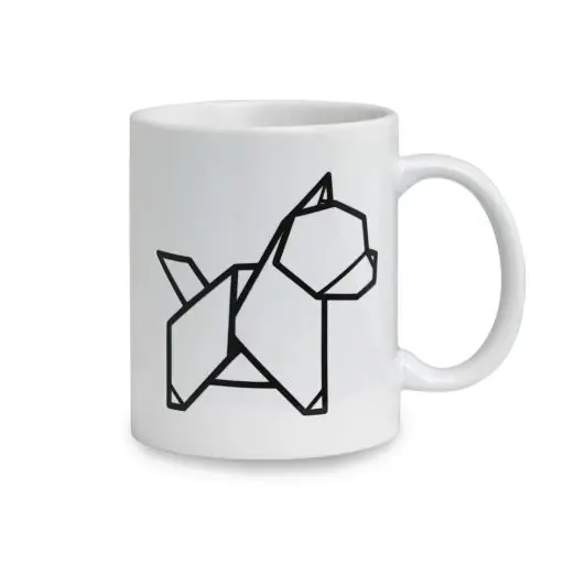 Tazza Origami Dog(350ml) | Personalizzabile  (main product photo)