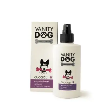 Immagine principale del prodotto Vanity Dog - Spray Acqua Profumata Per Cani - Lucidante - Cuccioli - 100ml disponibile presso il nostro store online mypetmall.net.