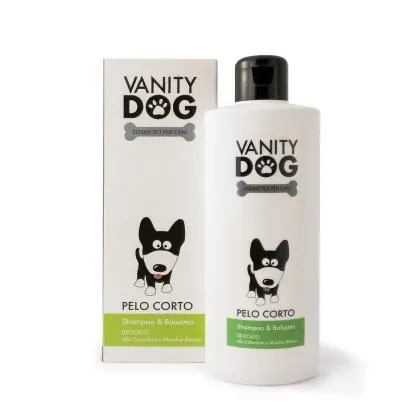 Immagine principale del prodotto Vanity Dog - Shampoo & Balsamo Per Cani - Delicato - Pelo Corto - 200ml disponibile presso il nostro store online mypetmall.net.