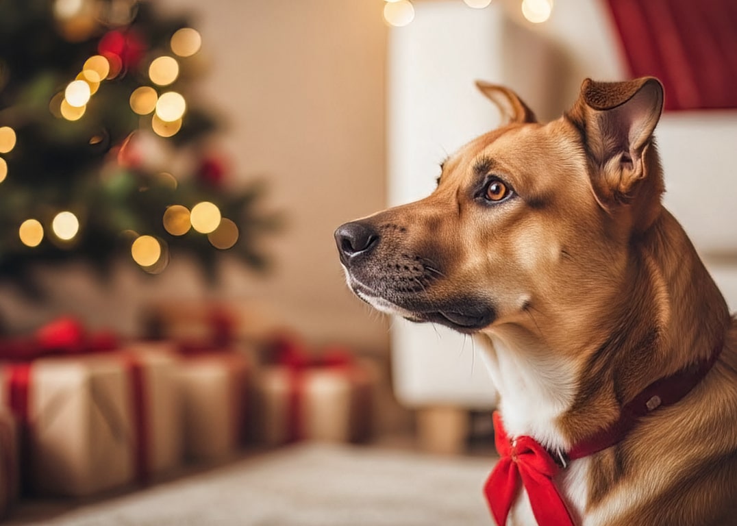 Natale con il cane: 10 pericoli nascosti (e come evitarli)